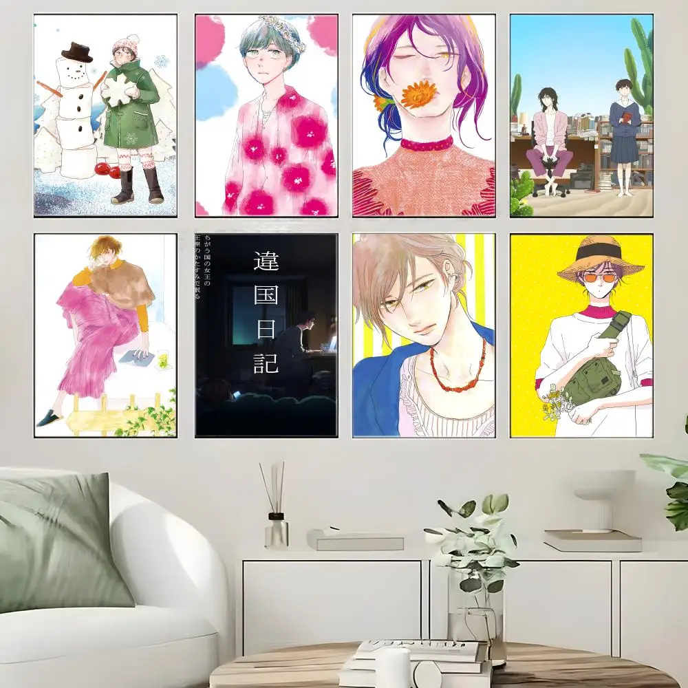 Slice of Life Anime I-Ikoku Nikki Poster  Self-adhesive Art Waterproof Paper Sticker Coffee House Bar Room Wall Decor