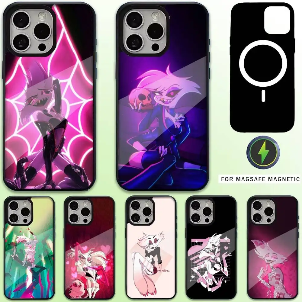 

A-Angel Dust Monster Phone Case For iPhone17,16,15,14,13,12,11 Plus,Pro Max Magnetic For Magsafe Wireless Charging