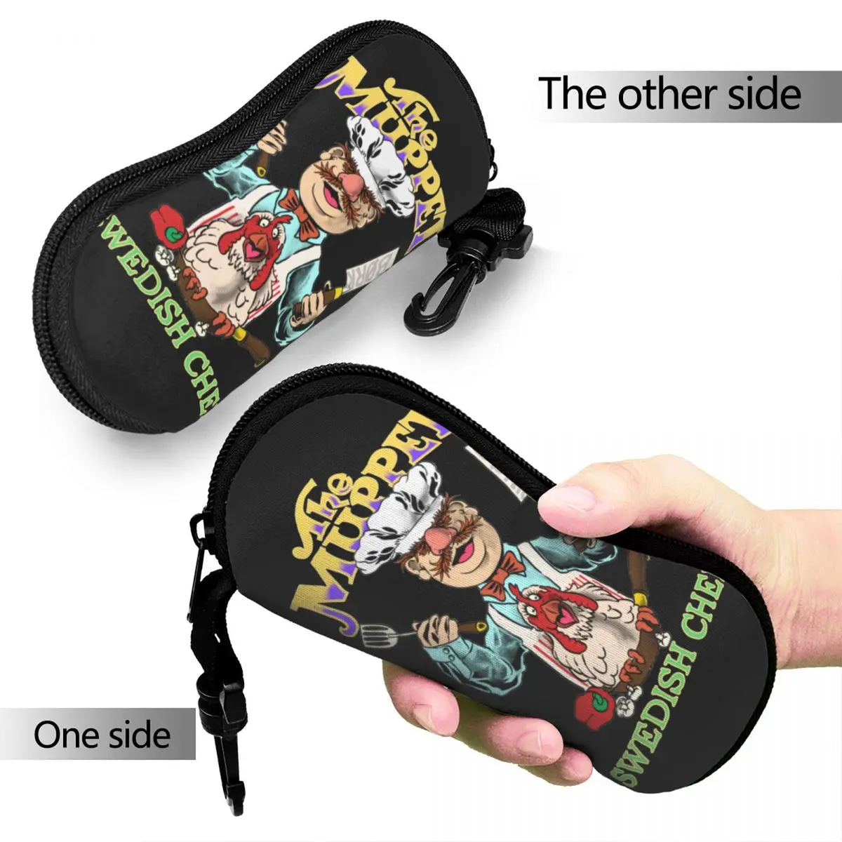 Swedish Chef Muppet Show Glasses Case Unisex Travel Eyewear Box Vintage Eye Contacts Case image 2