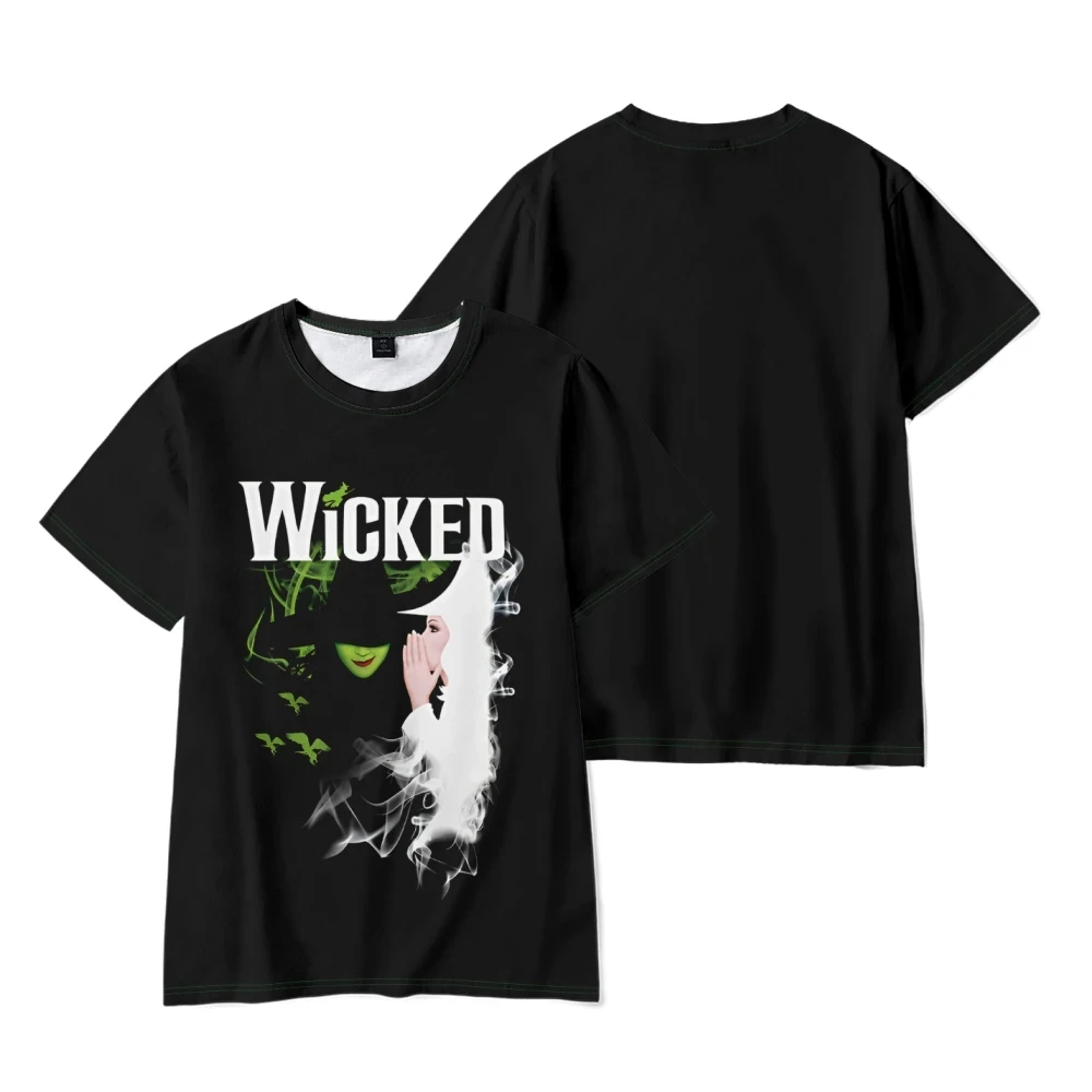 WICKED The Musical 3D Print T Shirt Women/Men Summer O-neck Short Sleeve Funny T-shirt Elphaba Graphic Tees Oversized Streetwear