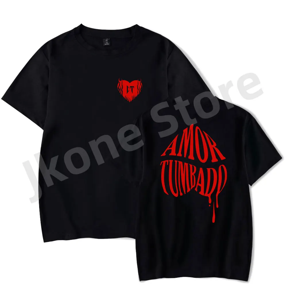 

Natanael Cano Tour T-shirts Corazon Tumbado Album Merch Women Men Fashion Casual Short Sleeve Tee Streetwear Top