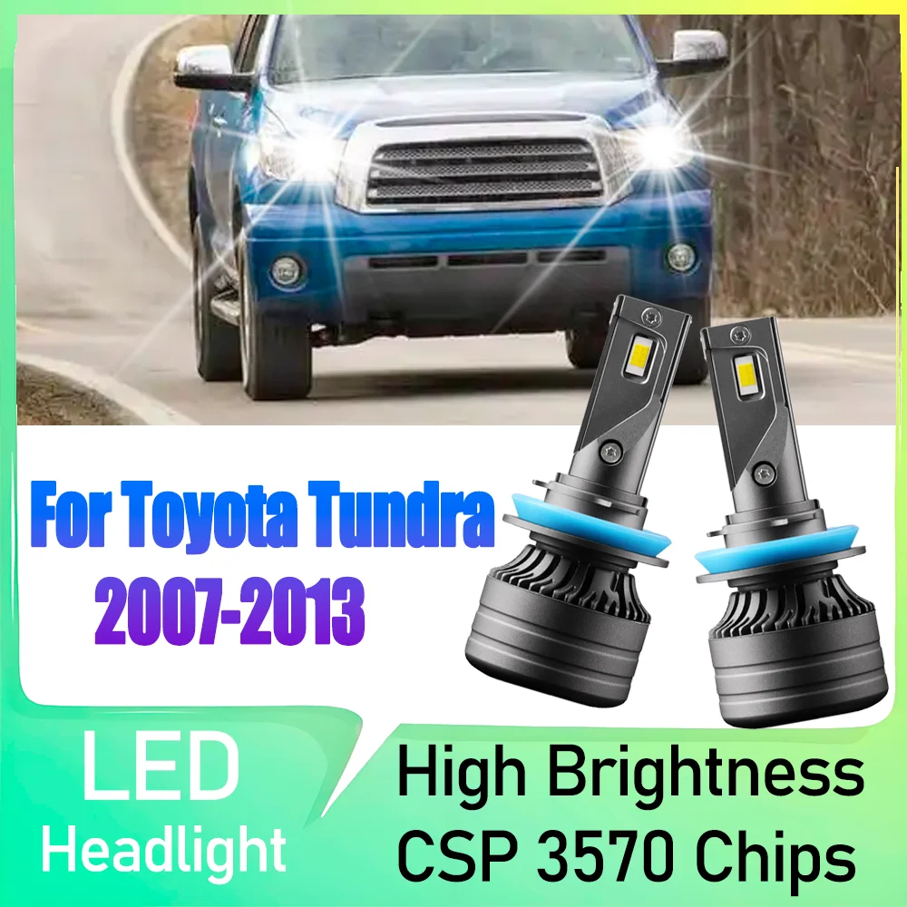 

2 шт. 6000K супер яркая светодиодная фара H11 H8 H9 20000LM 120 Вт высокой мощности 12 В для Toyota Tundra 2007 2008 2009 2010 2011 2012 2013