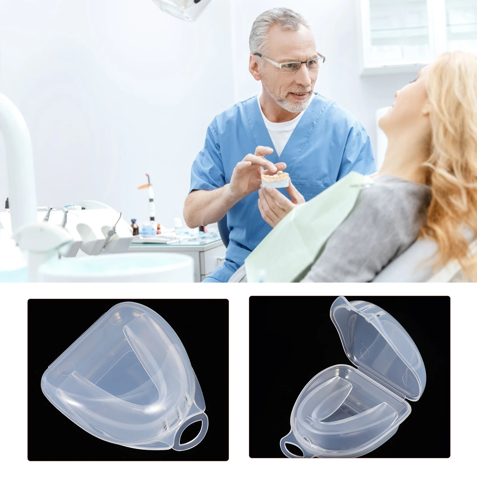 

5Sets Teeth Protective Cover Custom Made Fit Prevent Clenching Anti-Bruxism Sleep Guard High-Grade Guard