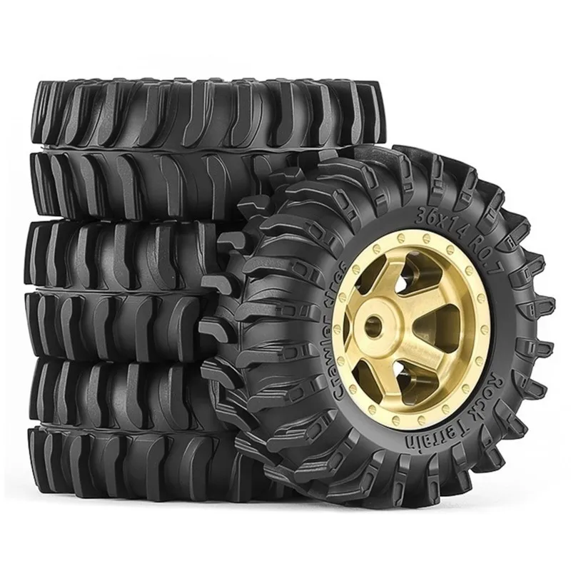 AINY-1/30 Scale Metal Climbing Car Model - SCX30 0.7 Brass Wheel Hub, For Ford Mustang, For Jeep For Wrangler K10