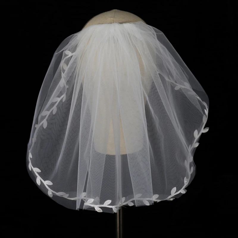 

Wedding Veil with Comb Sheer Tulle Veils Short Length Bridal Hair Accessories