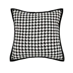 Retro Checkered Pillowcase with Nordic Style Minimalist Modern Sofa, Living Room, Car Backrest Pillowcase Bedside Cushion Cover