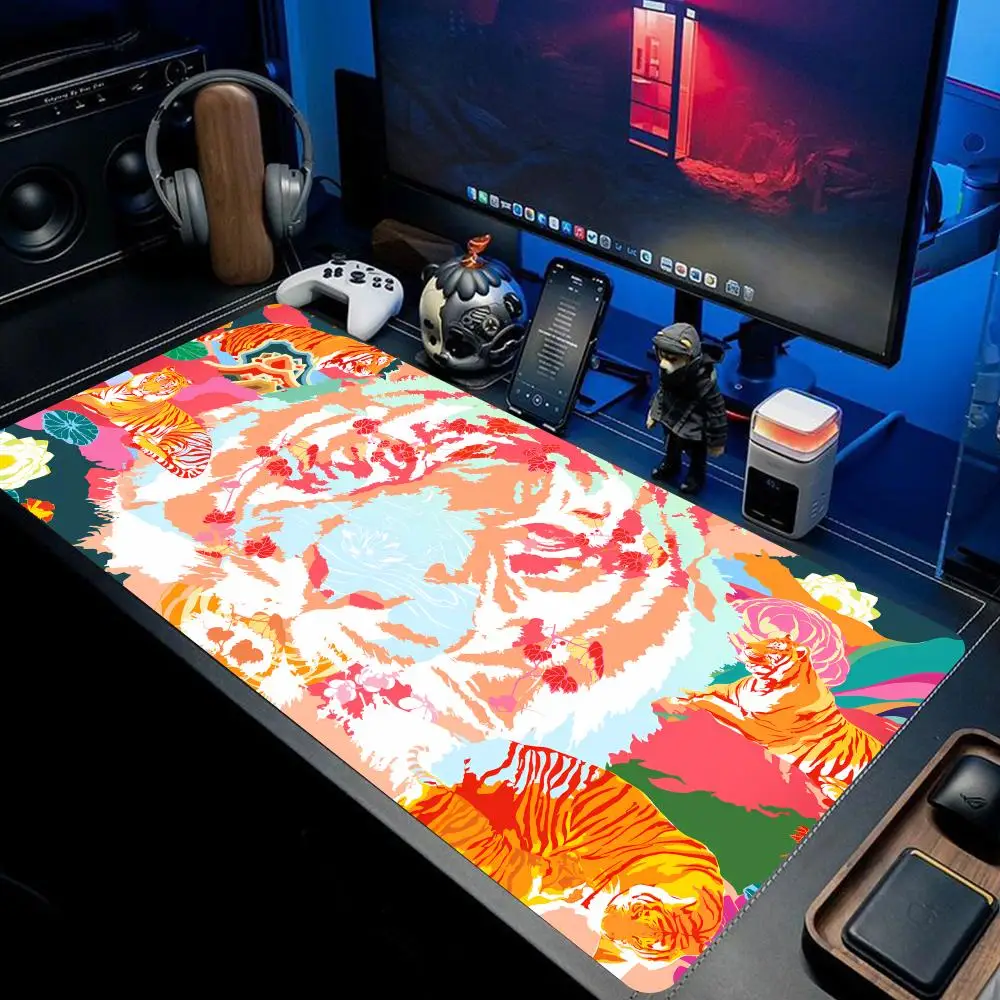 

National Style Tiger Mouse Pad large keyboard mouse desk pad non-slip rubber gaming mouse pad laptop mouse mat Nice And Powerful