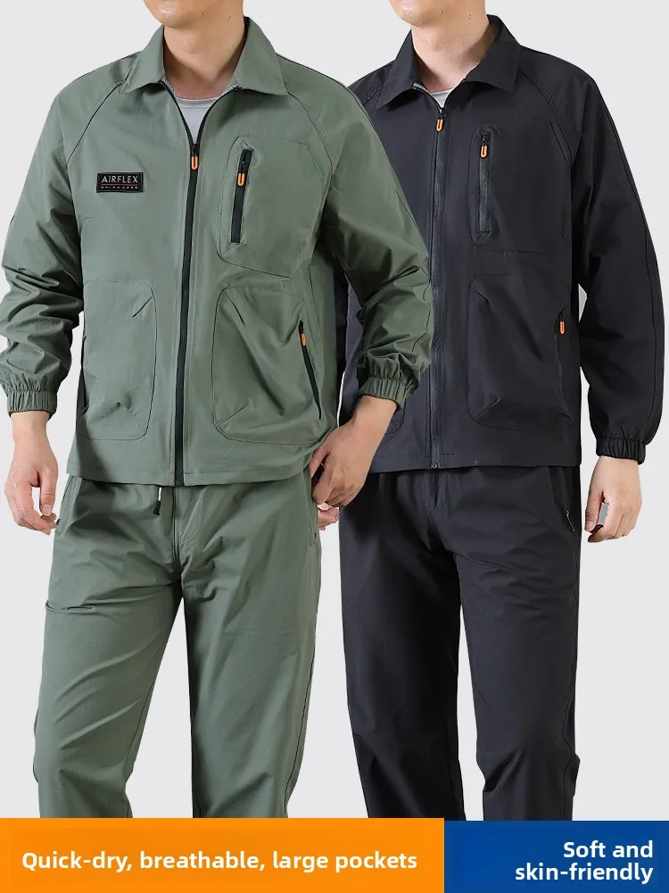 ensemble-de-vetements-de-travail-legers-et-respirants-pour-hommes-sechage-rapide-decontracte-exterieur-elastique-protection-du-travail-manches-longues-fermeture-eclair