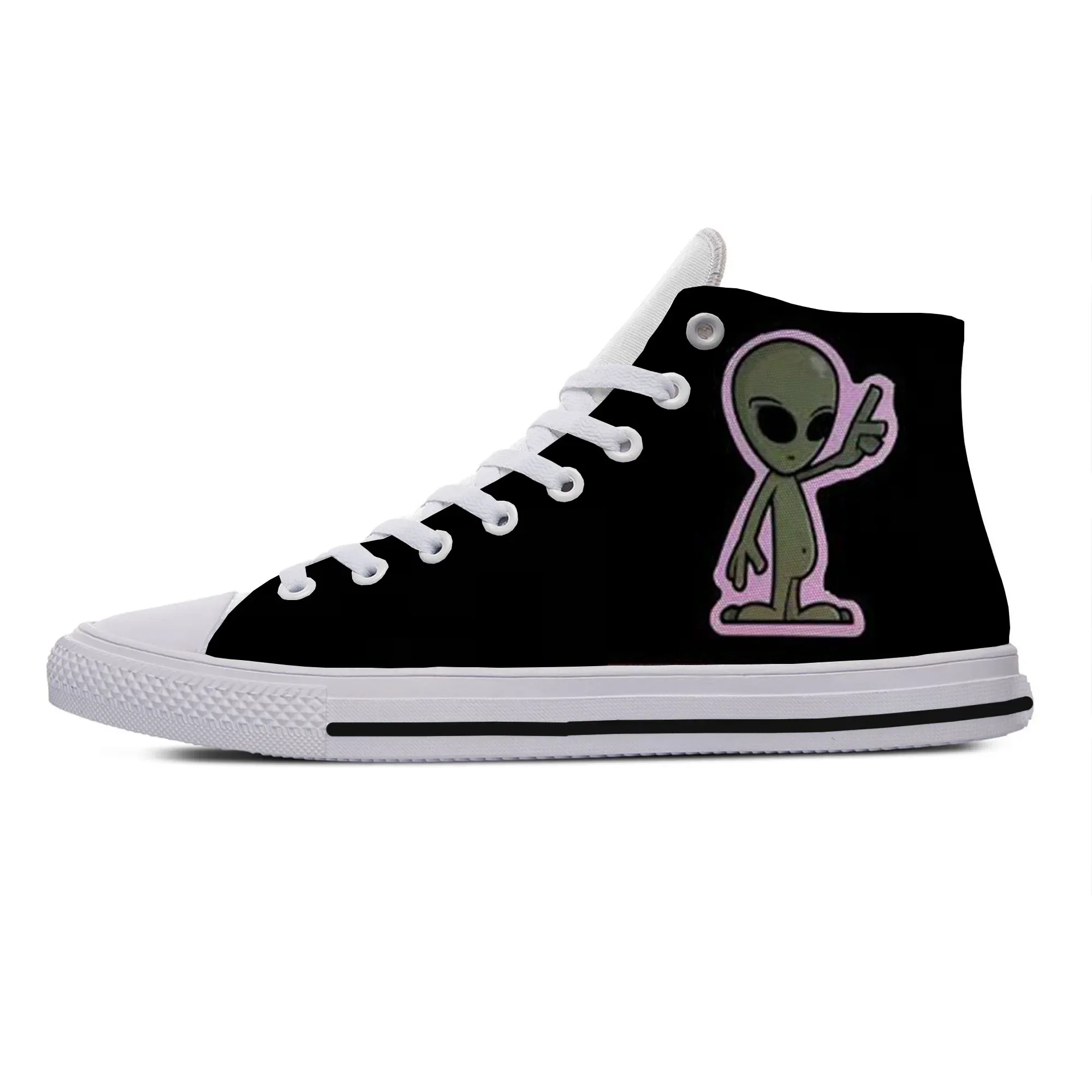 Hot Cool Fashion Summer High New Sneakers Handiness Casual Shoes Cartoon Extra-terrestrial UFO High Help Classic Board Shoes