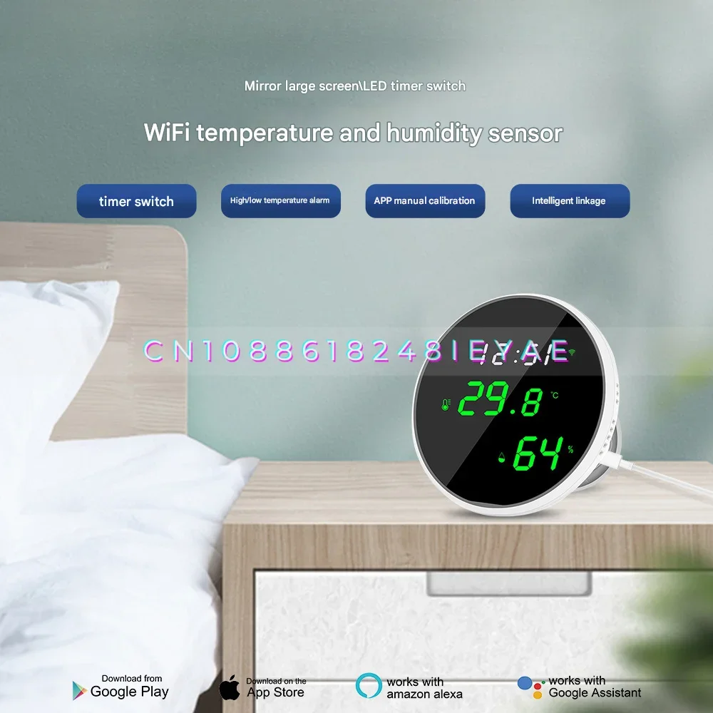 Wifi Temperature and Humidity Sensor Detector Wifi Wireless Temperature and Humidity Usb Power Supply Real-time Report