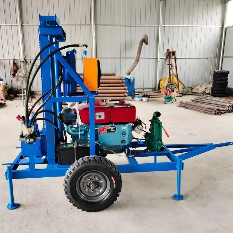 Powerful 150m Mobile Water Well Drill Rig with Impressive Penetration Capabilities for Challenging Terrains