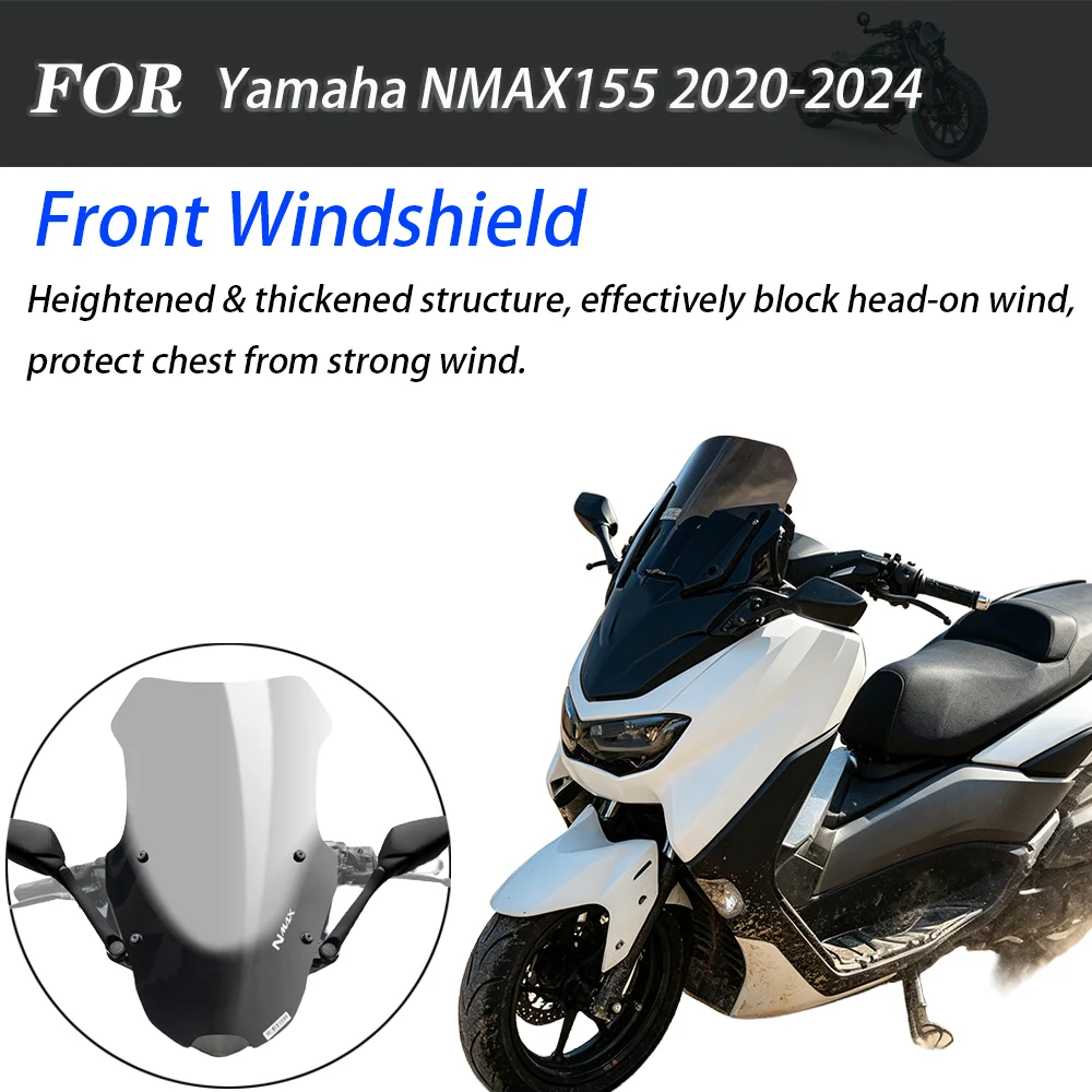 Adjustable Lifting Windshield Windscreen Mirror Relocation Navigation Bracket For Yamaha NMAX155 2020‑2024 No‑Drill Modified Par
