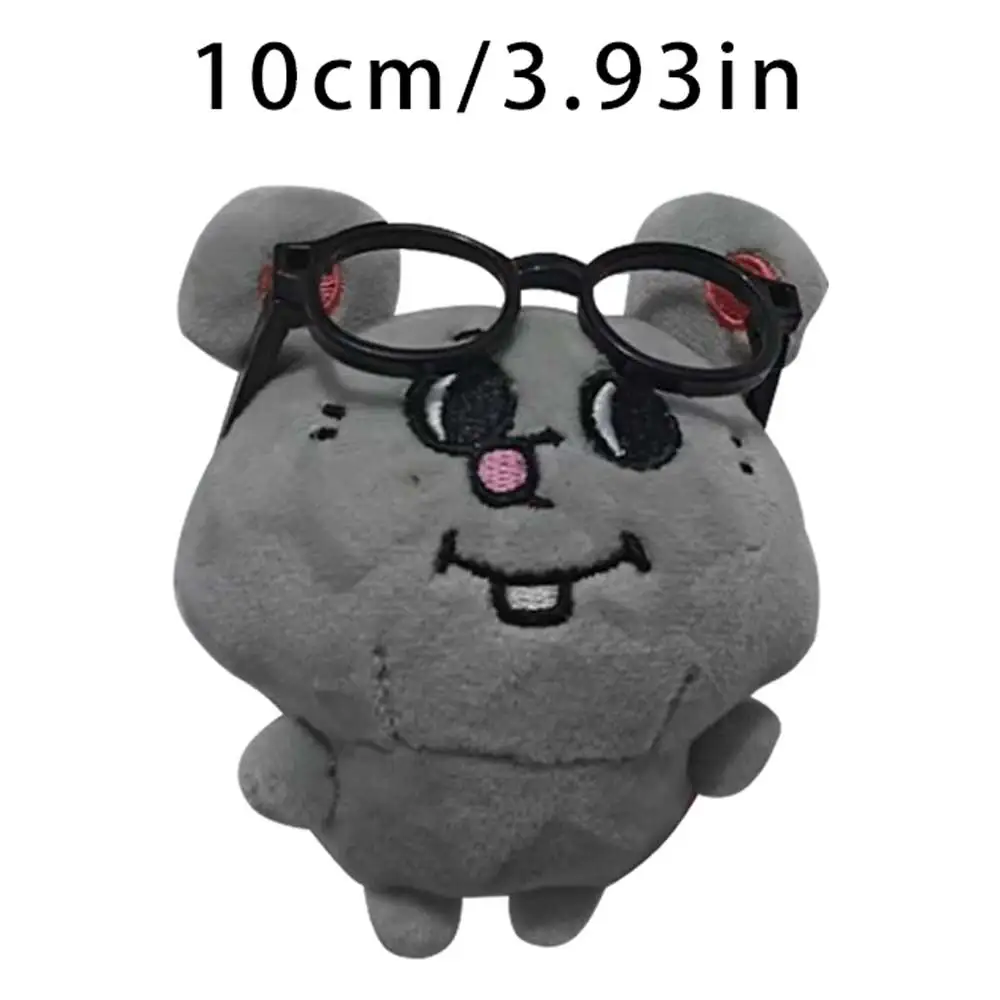 1 st 10 cm/3.93in Lenzenvloeistof Dragen Grote Muis Speelgoed Pluche Sleutelhanger Hanger Grijze Muis Merchandise Tas Accessoire Kussen Pop Cartoo