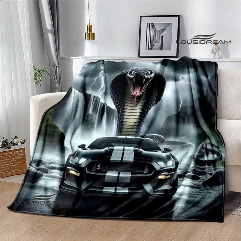 3D M-Mustang car logo Printed blanket Flannel Warm blankets Soft and comfortable blanket bed linings cubre cama Birthday Gift