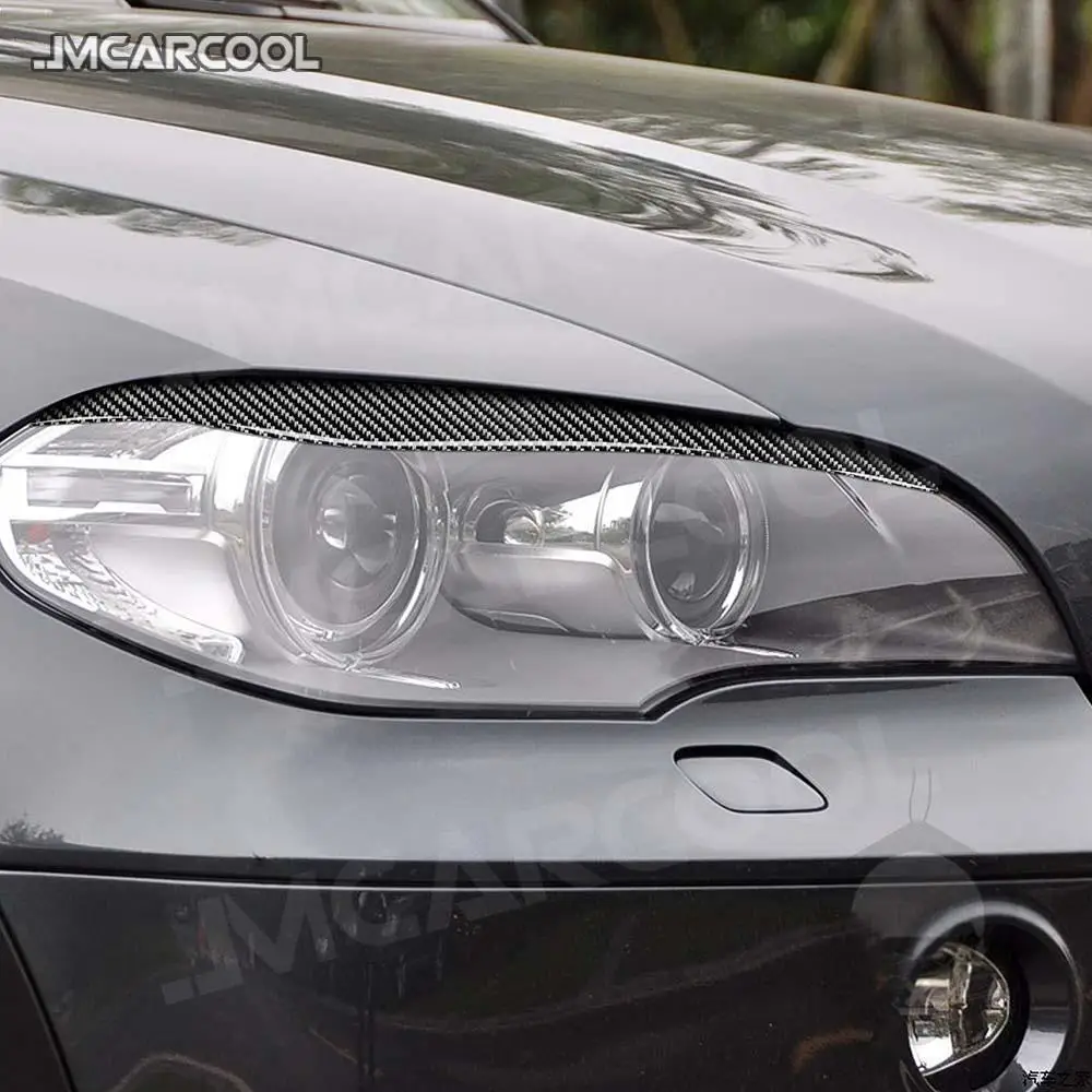

JMCARCOOL Carbon Fiber Front Bumper Lip FogLamp Eyebrow Car interior Decoration For BMW X5 E70 2010 2011 2012