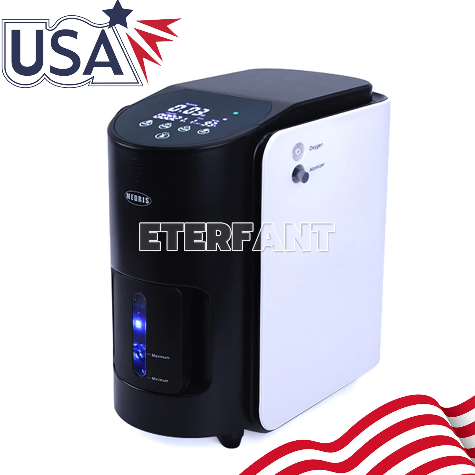 

ETERFANT Портативное оборудование O^x^ygène^//Домашняя машина 1-7л 35%-90% Домашний офис Путешествия 110 В ЖК-сенсорный экран