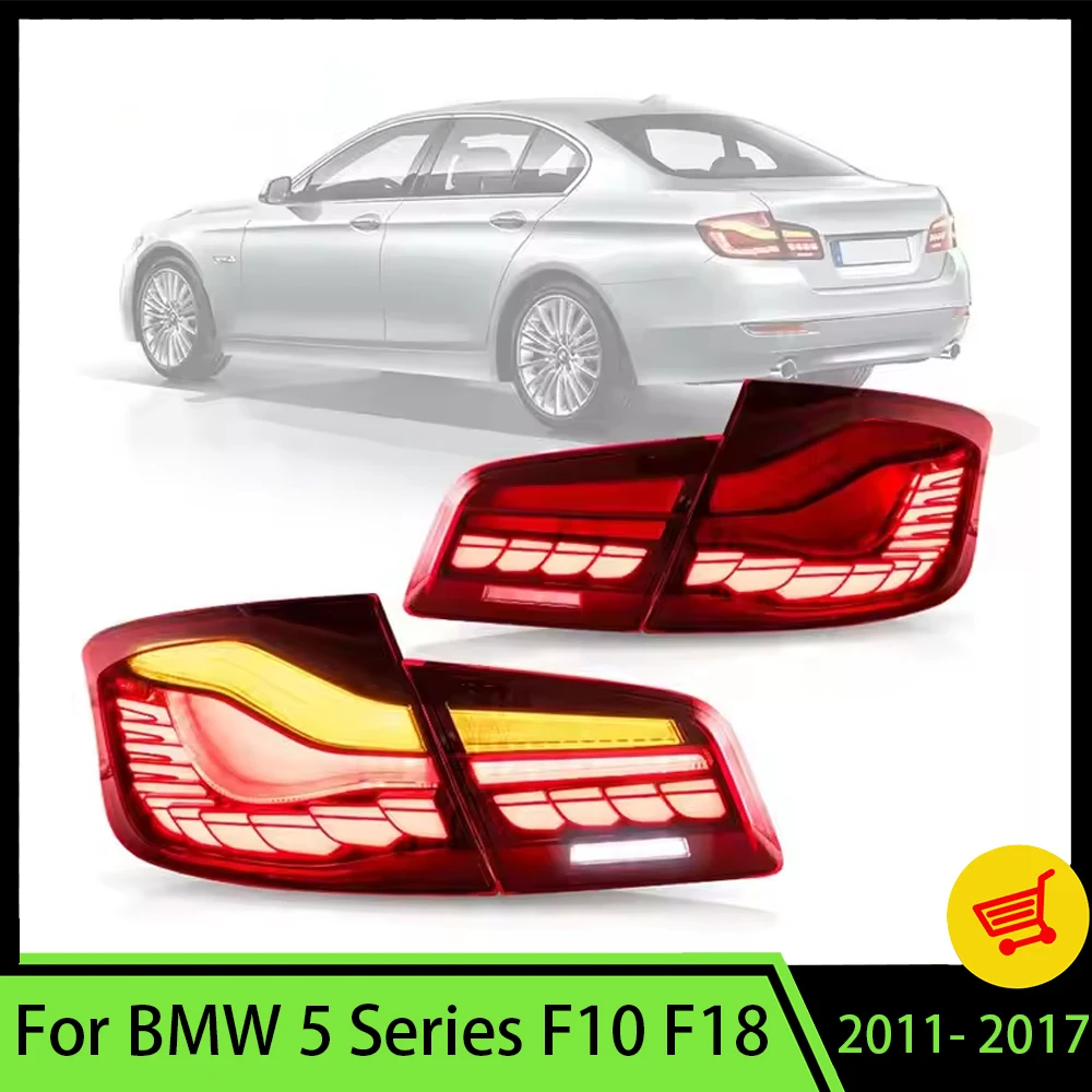 Автомобильные задние фонари в сборе для BMW 5 серии F10 F18 2011-2017, задние фонари в масштабе дракона, задние фонари, указатель поворота заднего хода