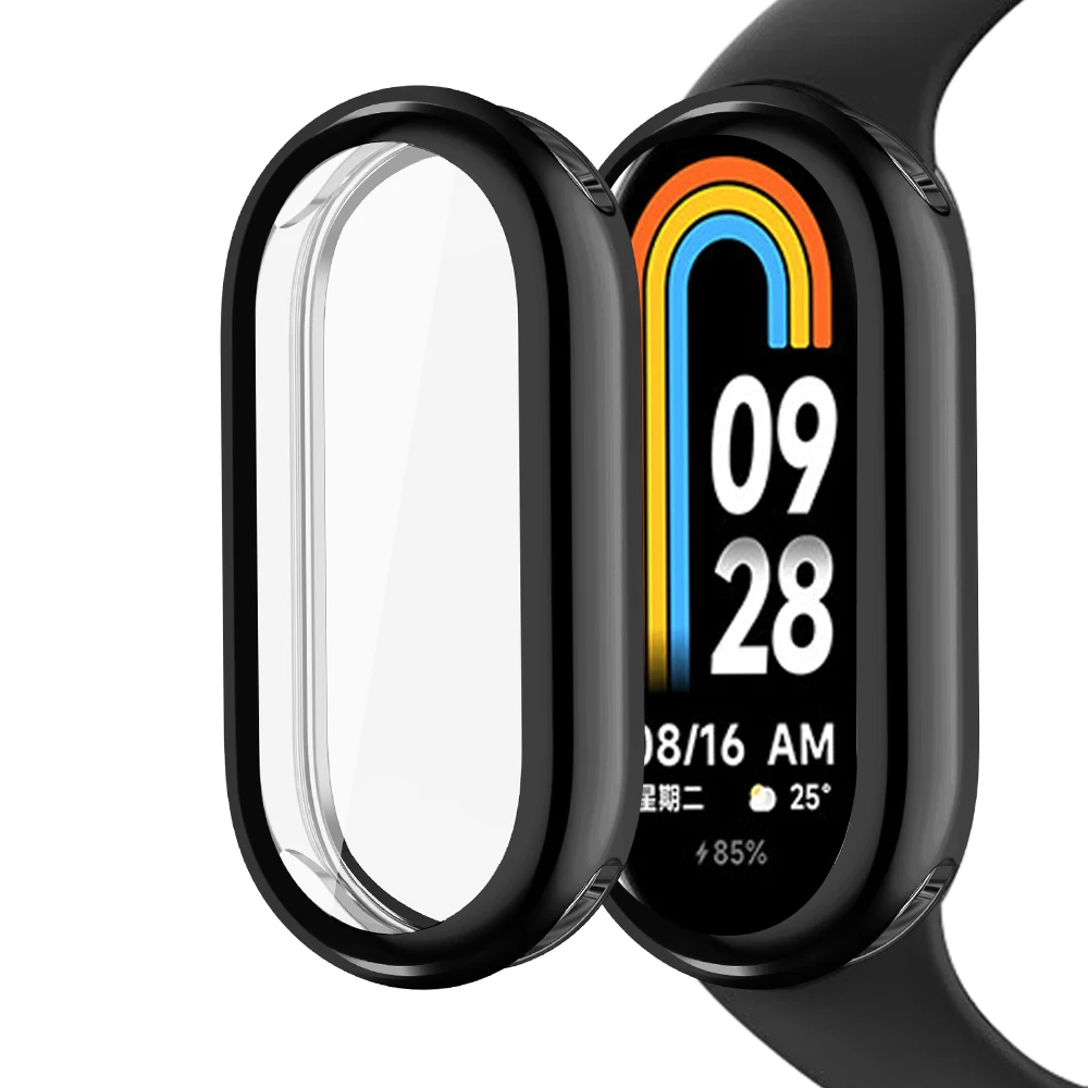 Coque souple en TPU pour Xiaomi Mi Band 8, housse de protection complète, cadre pare-chocs, bande de protection, accessoires