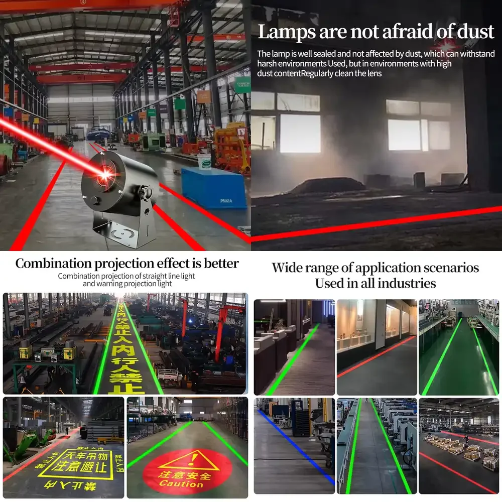 30W Industrial Workshops One-Line Projection Lamp for Factory Buildings & Warehouses for Workshop Landmarks