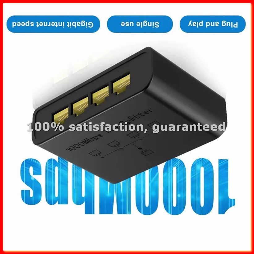RJ45 Network Switch Hub 1 in 4 Out Converter 1000Mbps Gigabit Ethernet Switch Hub Wire Divider PC LAN Extend Adapter-A31R