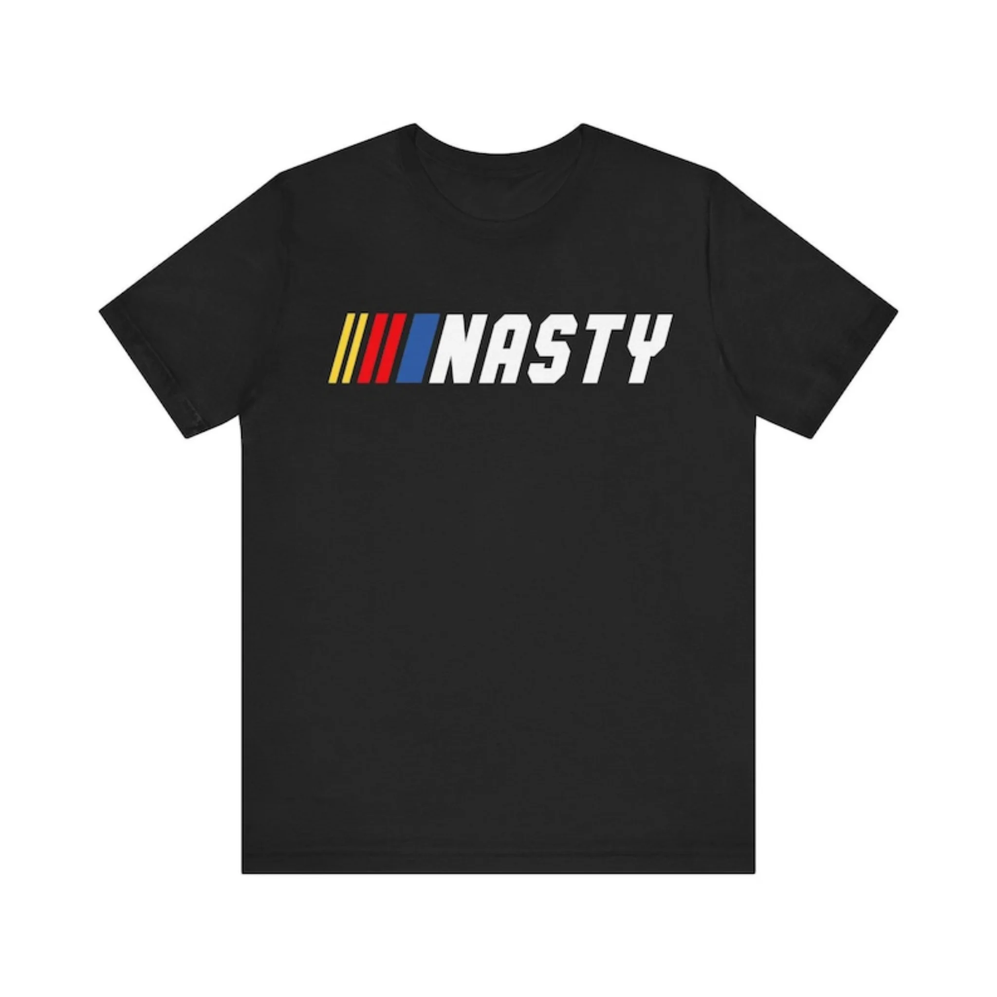 Unisex Racing Stripe Letter Graphic T Shirt Casual Crew Neck Short Sleeve Sports Style Tees Streetwear Daily Tops