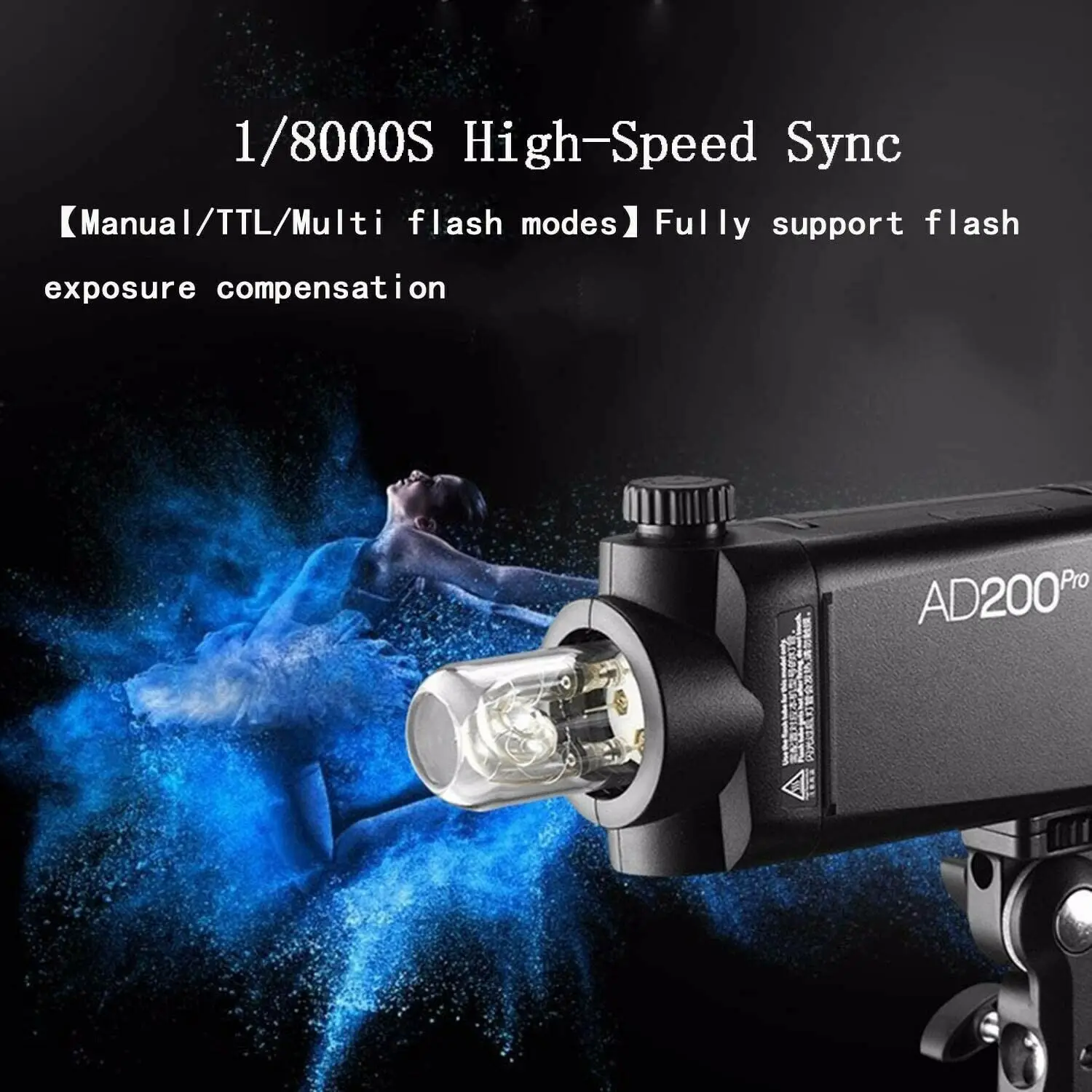 Godox AD200 Pro AD200Pro Flash 200Ws TTL 2.4G HSS Pocket Speedlite Strobe for Sony Canon Nikon Fujifilm Fuji Olympus Cameras