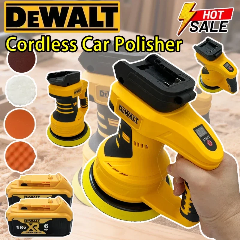 

Беспроводная полировальная машинка Dewalt с 8 регулируемыми скоростями, электрический инструмент для вощения, шлифовки и нанесения защитного покрытия, перезаряжаемая полировальная машина с аккумулятором 20В