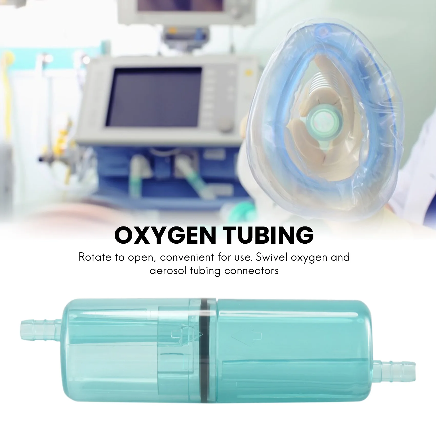 Tabung oksigen konektor, 2 buah Generator oksigen tabung pengumpul air oksigen tabung aksesori untuk perawatan kesehatan oksigen