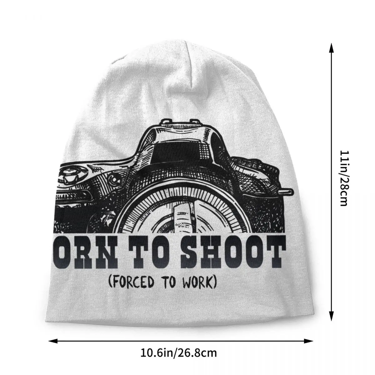 Born To Shoot Photographer Skullies Beanies Caps Unisex Hip Hop Winter Warm Knitting Hat Adult Camera Photography Bonnet Hats