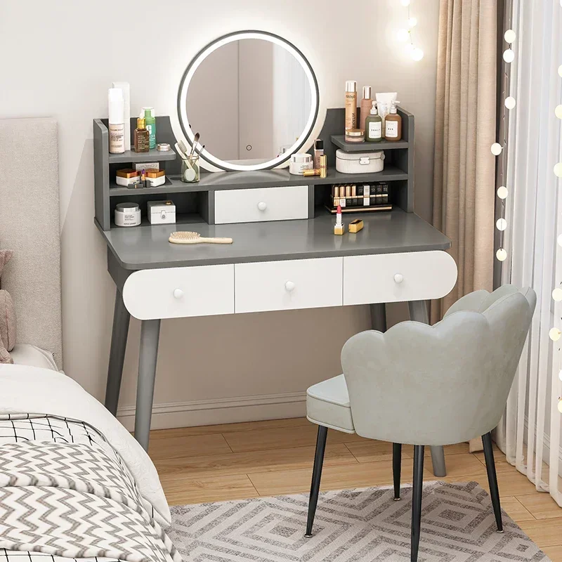 Bedroom Classic Dressing Table Drawer Cabinet Silver White Dressing Table Organizers Mirror Tocador Maquillaje Furniture Makeup