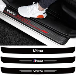 1/4pcs Car Scuff Plate Door Threshold Sill Stickers for LADA VESTA SPORT Auto Cover Panel Step Protector Accessories