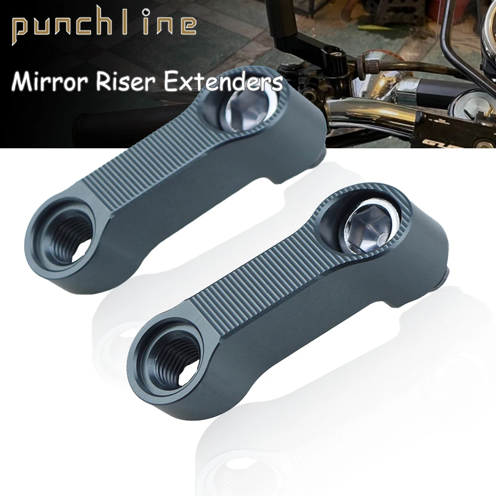 Fit For CB350 CB350S NT1100 REBEL 1100 TRANSALP XL750 TRANSALP Mirror Riser Extenders Spacers Extension Adapter Adaptor