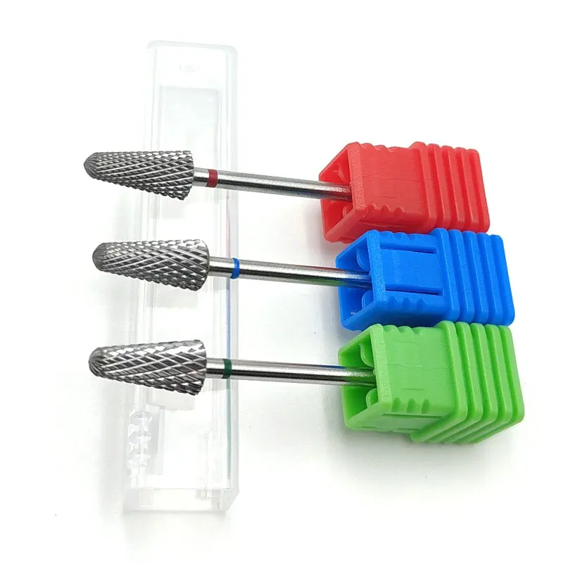 1개 텅스텐 스틸 네일 폴리시 드릴 비트, 네일 폴리싱 머신 헤드 2.35mm 텅스텐 스틸 밀링 커터, 네일 아트 액세서리