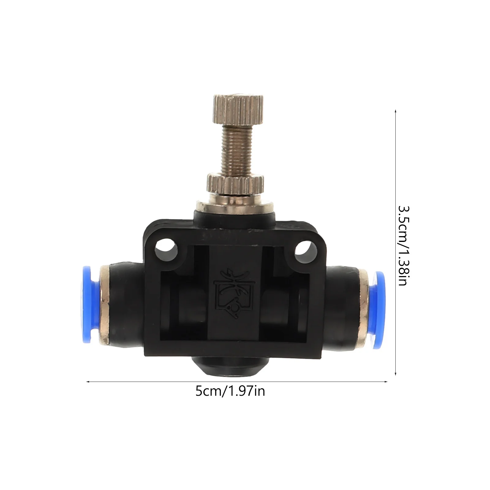 5 個ワンタッチ流量制御バルブインラインスロットル空気圧コネクタチューブ 6 ミリメートル 14 エア継手ジョイント黒流量制御バルブ