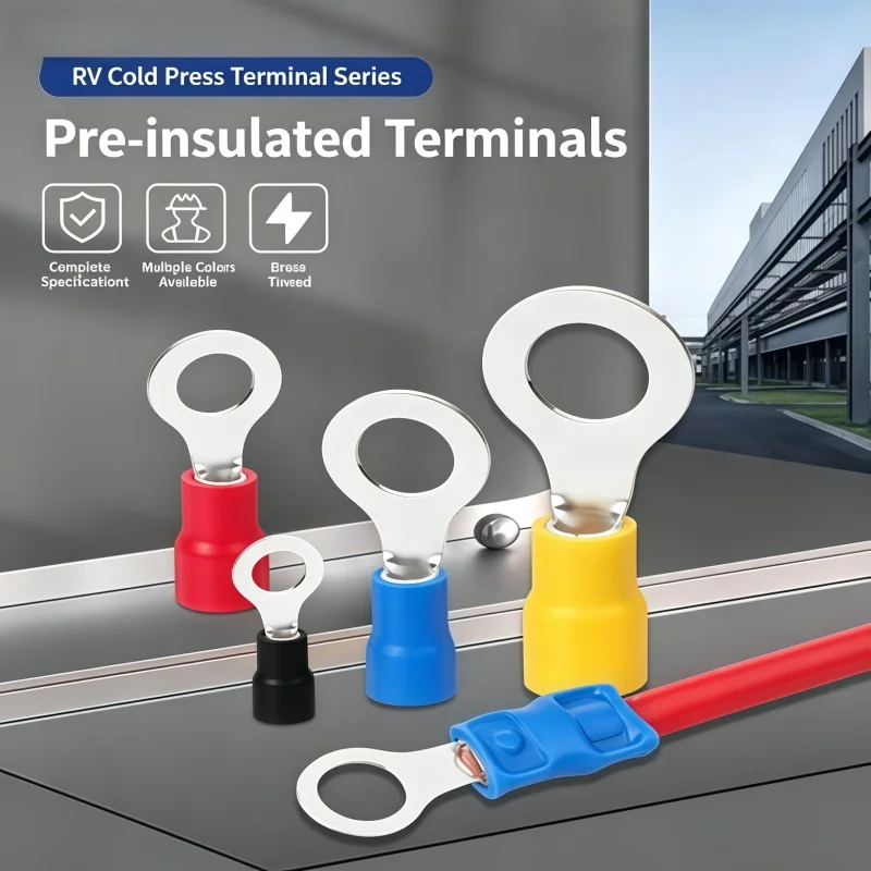 Ring clamps Connectors for electrical wires M4 / M5 / M6 Insulation tips with tips Quick connection cables for connecting screw