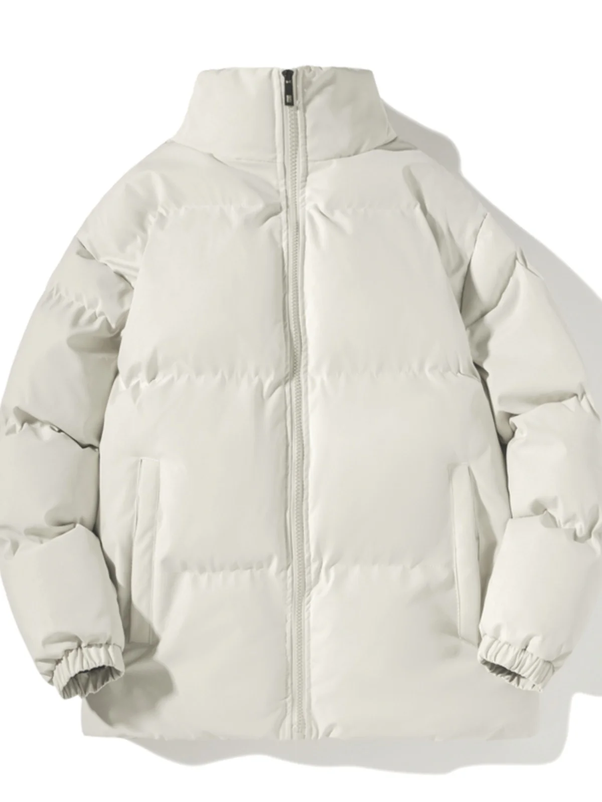 معطف شتوي للرجال مقاس كبير من القطن بياقة Jaet خفيف الوزن بدون قبعة معطف قطني مناسب للحضري #2