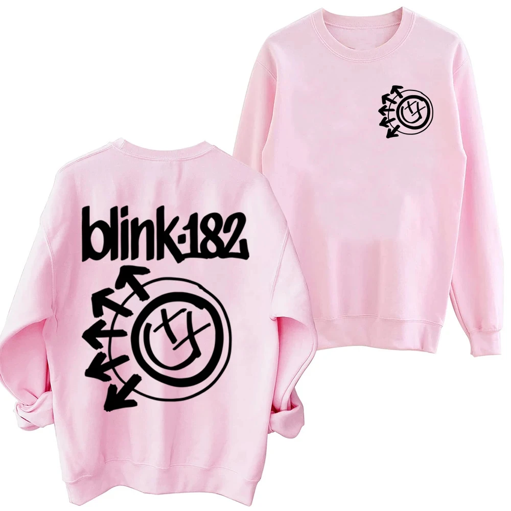 Blink 182 Logo Crewneck Sweatshirt Hoodie Man Woman Graphic Sweatshirts Pullover Plus Size Unisex Pullover Women Clothing