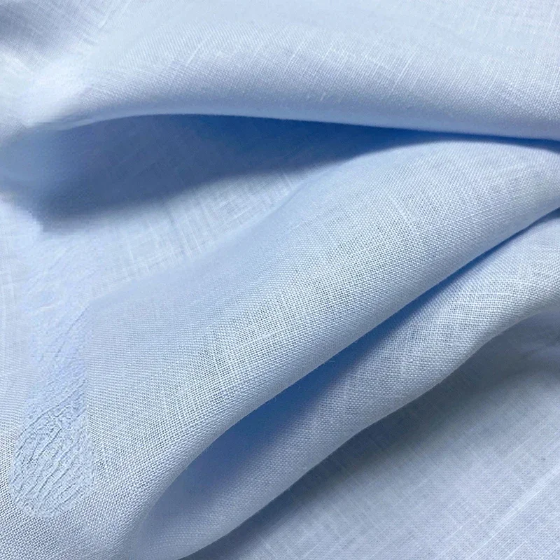 Pure Linen Fabric Sand Washing Clothing Summer for Dress Shirts Wholesale Cloth Per Meter Apparel Sewing Diy Material