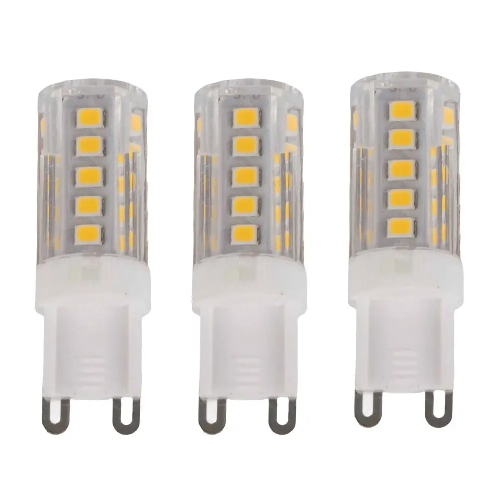 3Pcs New Ceramic Body G9 LED Bulb No Flicker Warm White Light Capsule Lamp 3W 420LM Corn Light Bulb Indoor Home Lighting