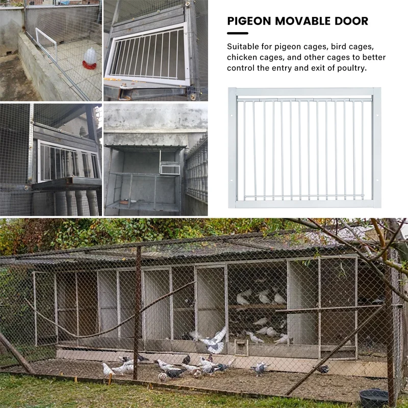 30*26cm Pigeon Door Metal Wire Bars Frame Single Entrance Trapping Doors Cage Birds Catch Removable Bar Bird Cages and Nests