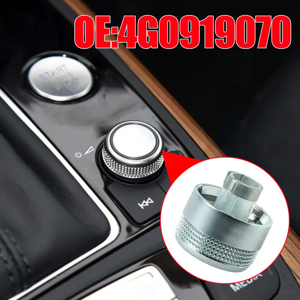 Auto Multimedia Volume Draaiknop Schakelaar Instelling Navigatie Hoofdmenu Knop Cover voor Audi A6/S6 C7 A7 2011-2017 4G0919070