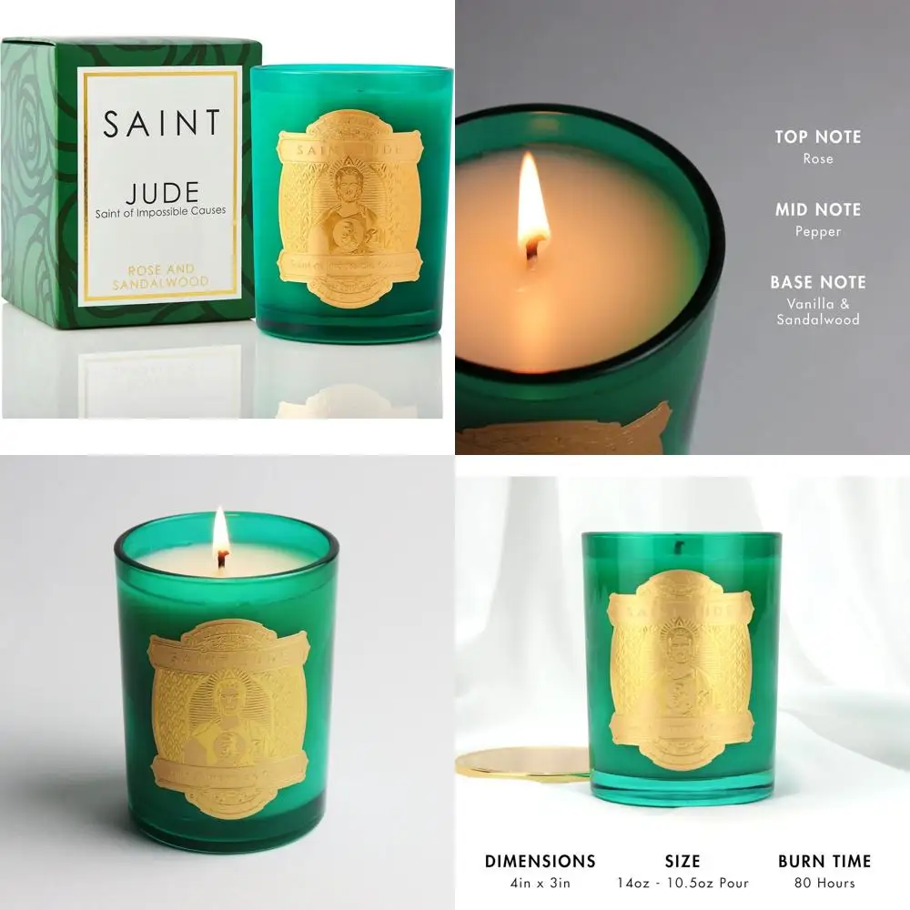 

Miracle-Inducing Soy & Coconut Wax Candle, 80-Hour Aromatherapy Burn, with Prayer and Coin for Hopeful Wishes