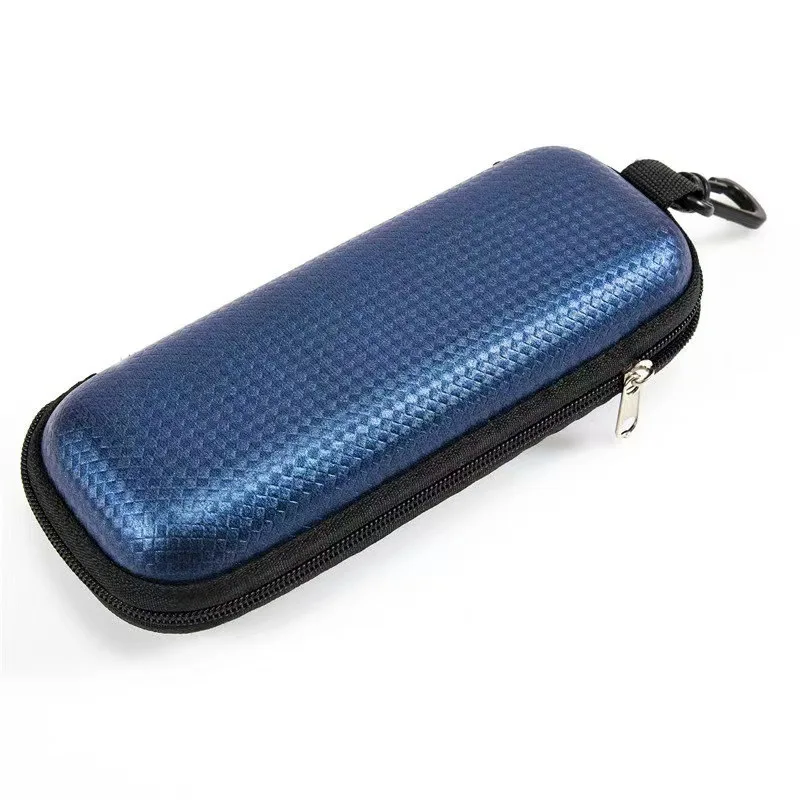 Funda de EVA portátil para gafas, estuche rígido para gafas de sol, con cordón y cremallera, Protector para hombres y mujeres