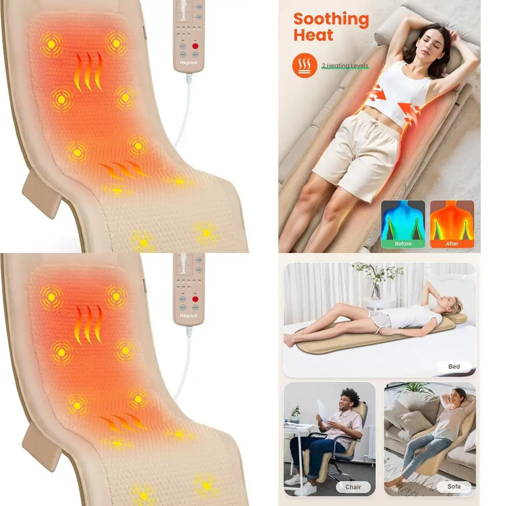 

Массажер для всего тела с подогревом и вибрацией, 10, моторная подушка, складной, идеально подходит для подарков