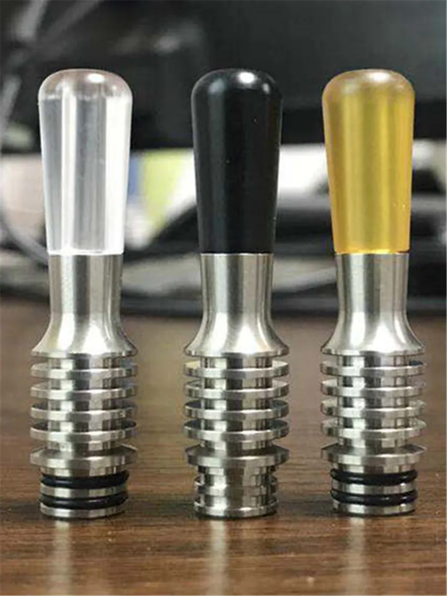 510 DRIP TIP Mtl تتحمل صغير 3 مم من الفولاذ المقاوم للصدأ POM PEI PC وصلة من القش
