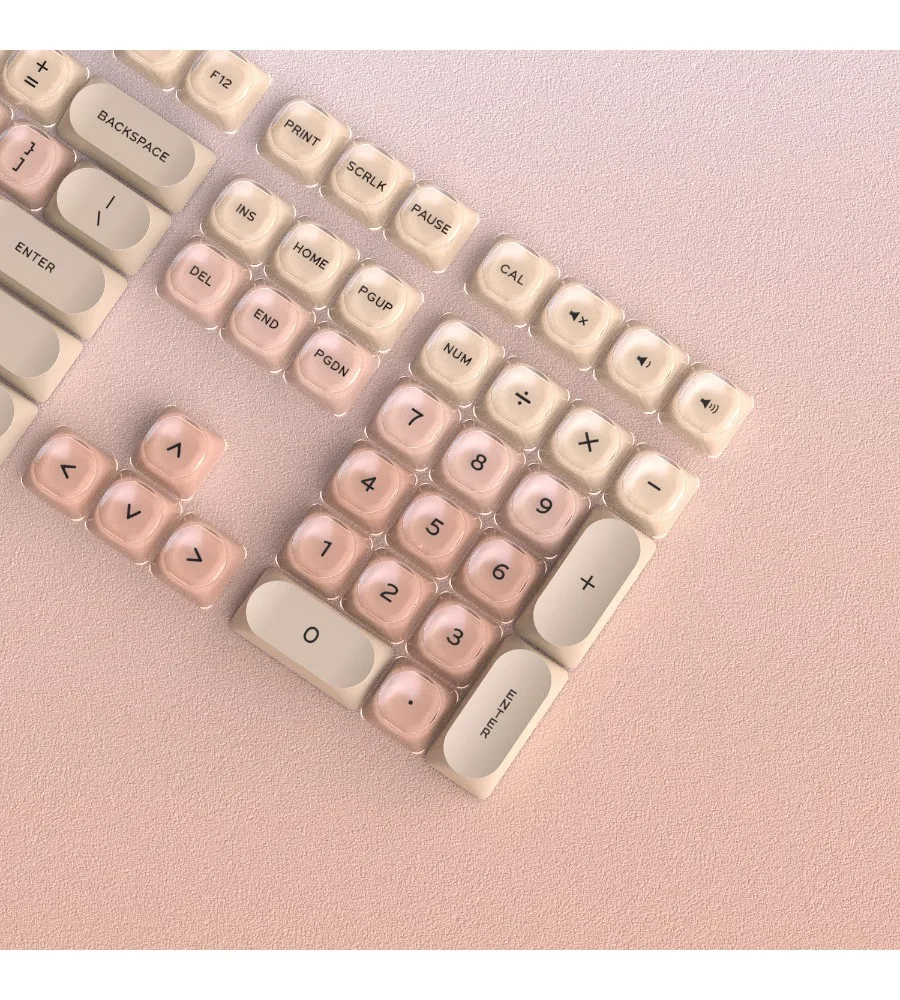 

Keycap foundation brown keycap 128 key XDA height PC transparent printing UV small full set of two colors