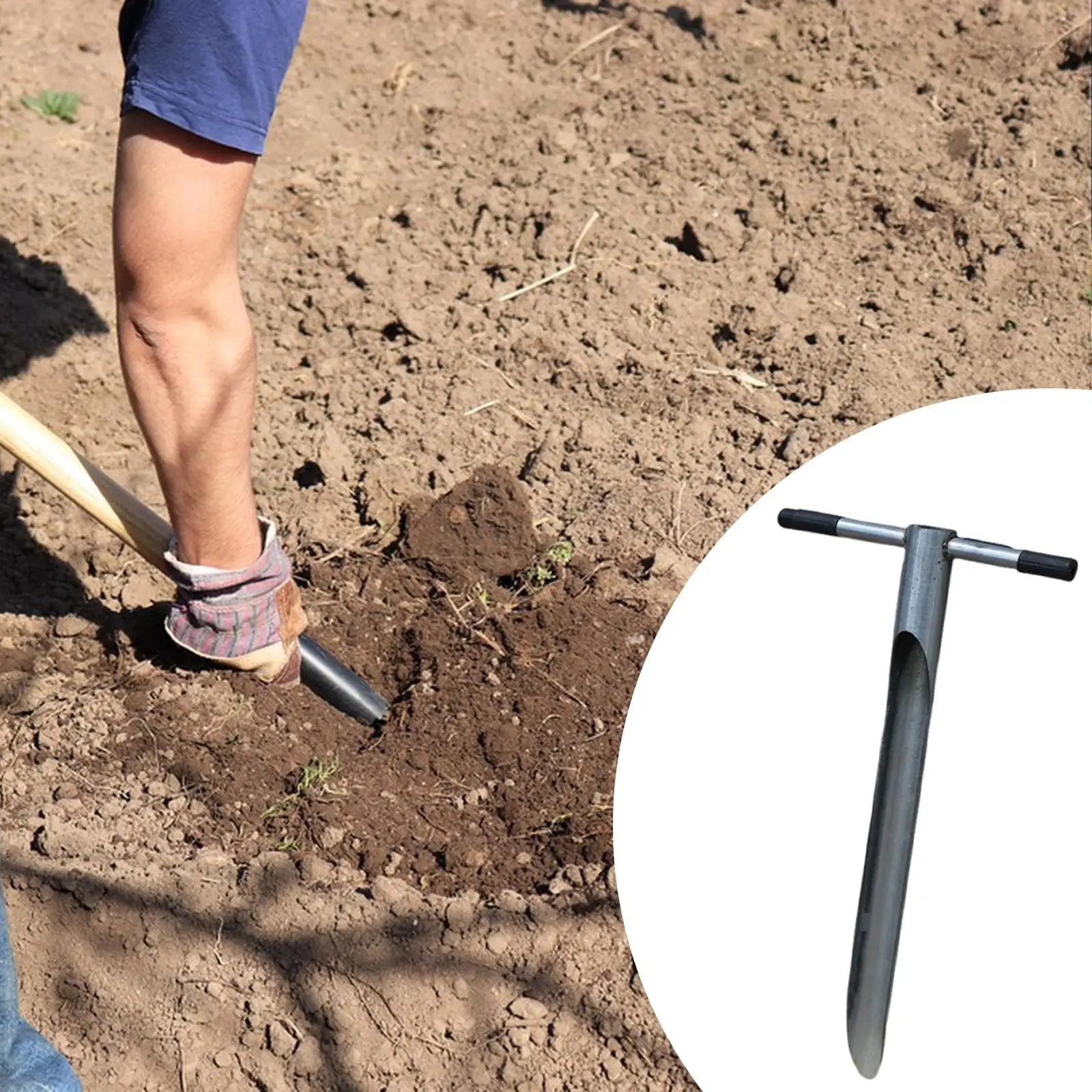 عينة التربة مسبار 80 سنتيمتر متانة طويلة قوية قابلة لإعادة الاستخدام سهلة الاستخدام رعاية نباتية ممتازة لحديقة الجولف دورة الغابات في الحديقة #1