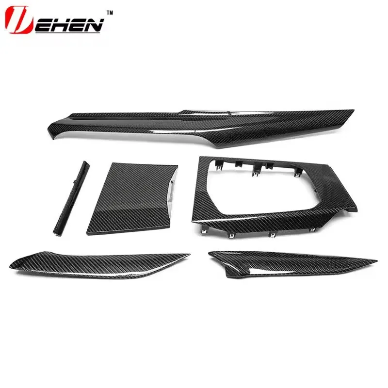 For BMW 3 4 Series G20 G22 G26 G80 G82 G42 Facelift Lci 2019-2026 Car Center Console Dashboard Side Gear Panel Dry Carbon Fiber