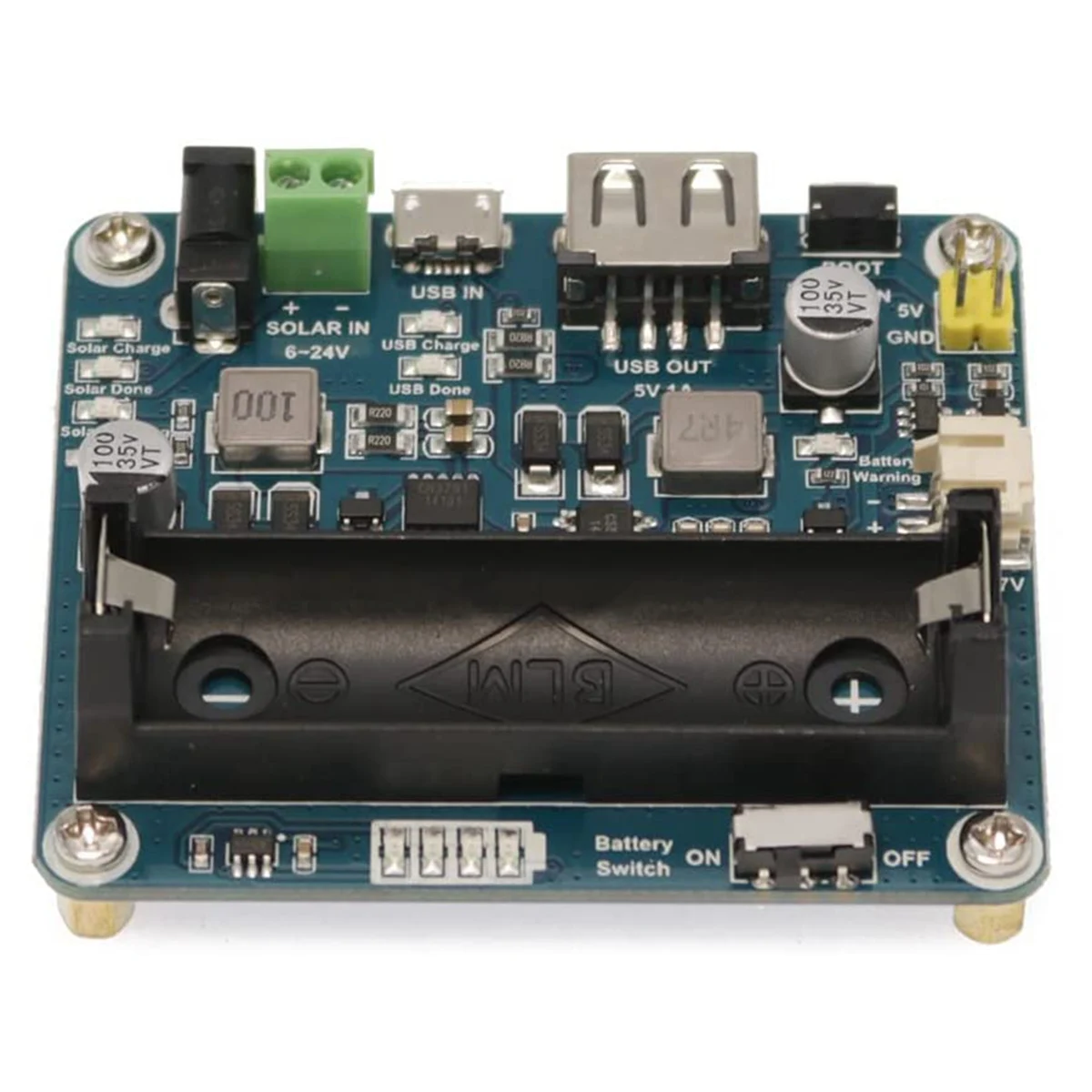 Waveshare Zonne-Energiebeheermodule Voor 6V-24V Zonnepaneel, Ondersteunt Mppt Functie, Usb-Verbinding Batterij Opladen