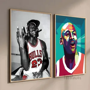 Leinwand Basketballspieler Gemälde, Poster, Druck, Haus, Wohnzimmer, Schlafzimmer, Bar, Restaurant, Kaffee, Michael, J-Jordanien Hauptverkäufe Michael Jordan - №2